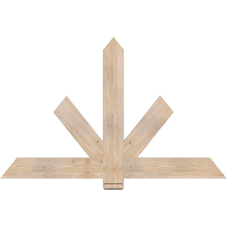 Ekena Millwork Kennewick Smooth Timber Gable Bracket, Douglas Fir, 60"W x 38"H x 1 1/2"D x 5 1/2"F, 15/12 Pitch GBW060X38X0206KEN00SDF